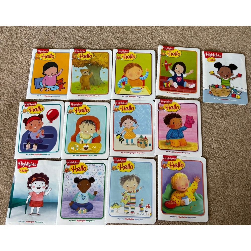 Highlights Hello Magazine for Babies/Toddlers Wipe-Off Tearproof LOT OF 13
